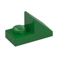 Brick Sloped 45° 2 x 1 with 2/3 Cutout [New Version], Green