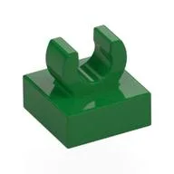 Tile Special 1 x 1 with Clip with Rounded Edges, Green