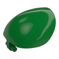 Large Figure Shoulder Cover, Armor, Round, Smooth with Bar, Green