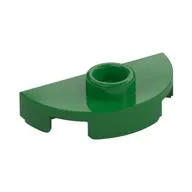 Plate Special Round 1 x 2 Half Circle with Stud (Jumper), Green