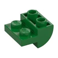 Brick Curved Inverted 2 x 2 with 1 x 2 Cutouts, Green