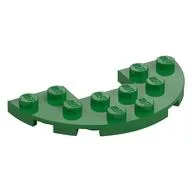 Plate Round Half 3 x 6 with 1 x 2 Cutout, Green