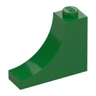 Brick Curved 1 x 3 x 2 Inverted [Inside Bow], Green