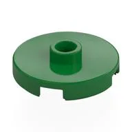Plate Special Round 2 x 2 with Center Stud (Jumper Plate), Green