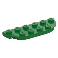 Plate Round Corners 2 x 6 Double, Green