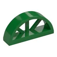 Window 1 x 4 x 1 2/3 with Spoked Rounded Top, Green