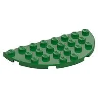 Plate Round Half 4 x 8, Green