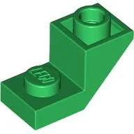 Brick Sloped Inverted 45° 2 x 1 with 2/3 Cutout, Green