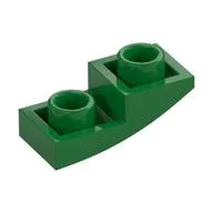 Brick Curved Inverted 2 x 1, Green