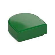 Tile Round 1 x 1 Half Circle, Green