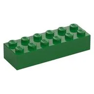 Brick 2 x 6, Green