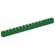Brick 1 x 16, Green