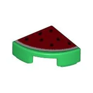 Tile Round 1 x 1 Quarter with Watermelon Print, Green