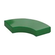 Tile 2 x 2 Curved, Macaroni, Green