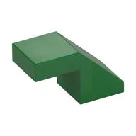 Brick Sloped 45° 2 x 1 with 2/3 Inverted Cutout and no stud, Green