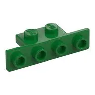 Bracket 1 x 2 - 1 x 4 [Rounded Corners at Bottom, Square Corners at Top], Green