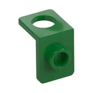 Minifig Neckwear Bracket [One Stud] - Reinforced, Green