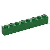Brick 1 x 8, Green
