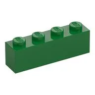 Brick 1 x 4, Green
