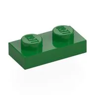 Plate 1 x 2, Green