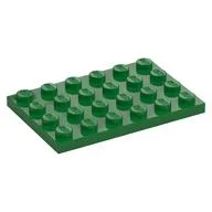 Plate 4 x 6, Green