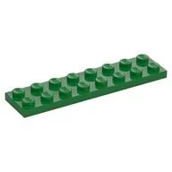 Plate 2 x 8, Green
