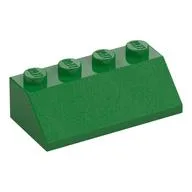 Brick Sloped 45° 2 x 4, Green