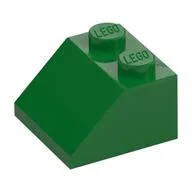 Brick Sloped 45° 2 x 2, Green
