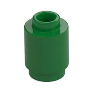 Brick Round 1 x 1 Open Stud, Green