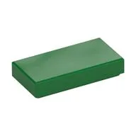 Tile 1 x 2 with Groove, Green
