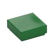 Tile 1 x 1 with Groove, Green