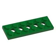 Technic Plate 2 x 6 [5 Holes], Green