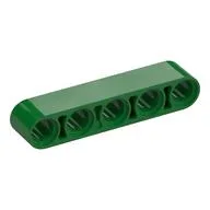Technic Beam 1 x 5 Thick, Green