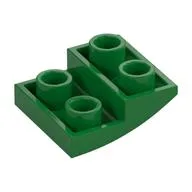 Brick Curved Inverted 2 x 2 x 2/3, Green