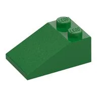 Brick Sloped 33° 3 x 2, Green