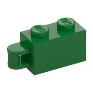 Brick Special 1 x 2 with Vertical Closed Handle on Edge, Green