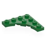 Plate Special 4 x 4 with 3 x 3 Quarter Round Cutout, Green