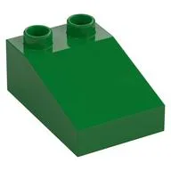 Duplo Brick 3 x 2 Slope 33°, Green