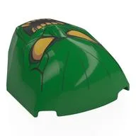Large Figure Face 4 x 5 x 1 2/3 with Green Goblin Face Print, Green