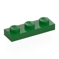 Plate 1 x 3, Green