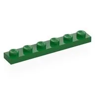 Plate 1 x 6, Green