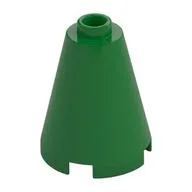 Cone 2 x 2 x 2, Open Stud, Green