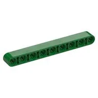 Technic Beam 1 x 9 Thick, Green