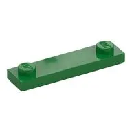 Plate Special 1 x 4 with 2 Studs with Groove [New Underside], Green