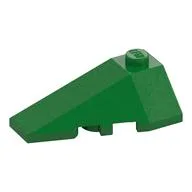 Brick Wedged, Sloped 4 x 2 Triple Left, Green