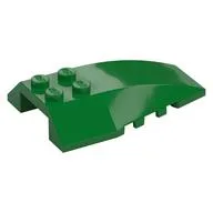 Brick Wedged, Curved 6 x 4 Triple, Green