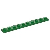 Plate 1 x 10, Green
