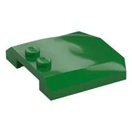 Brick Wedged, Curved Triple 4 x 4 x 2/3, 2 Studs, Green