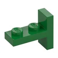 Bracket 1 x 2 with 1 x 2 Vertical Studs, Green