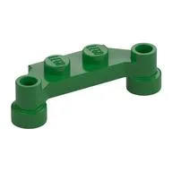 Plate Special 1 x 4 Offset with Bar Holes, Green